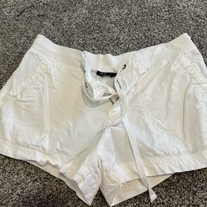 White drawstring shorts. Size 10